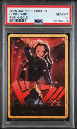 2026 ONE PIECE Nico Robin Gold Don!! EB03 EN PSA 10 - Image 1