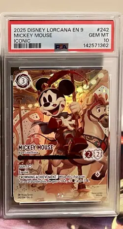 Disney Lorcana Iconic Mickey Mouse Brave Little Prince 242/204 PSA 10 - Image 1