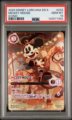 Disney Lorcana Iconic Mickey Mouse Brave Little Prince 242/204 PSA 10 - Image 3