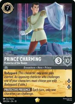 Disney Lorcana TCG Whispers in the Well Prince Charming - Protector 189/204 - Image 1