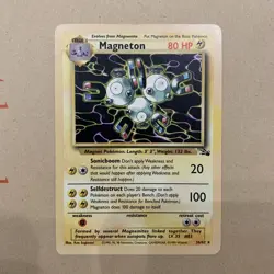 Magneton Fossil 26/62 Rare Unlimited Pokemon Card LP (read description) - Image 1