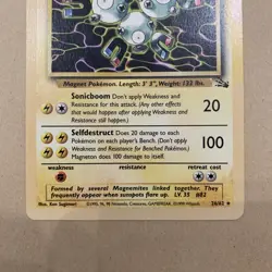 Magneton Fossil 26/62 Rare Unlimited Pokemon Card LP (read description) - Image 3
