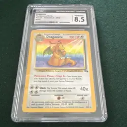 Dragonite CGC 8.5 Pokemon Fossil Unlimited Holo Rare 1999 4/62 Single Card - Image 1