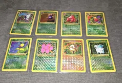 8x HOLO Prism Vintage Pokemon Jungle Vending Golden STICKER Card 90's Retro HOLO - Image 1