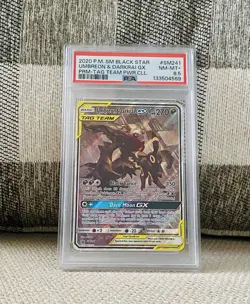 Pokemon Card Umbreon & Darkrai Black Star Promo #SM241 PSA 8.5 WORLDWIDE SHIP - Image 1