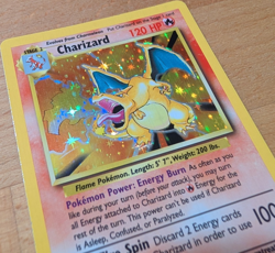 Pokemon Charizard Base Set Holo Rare Stage 2 120 HP Card 4/102 English - Image 1
