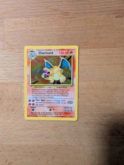 Pokemon Charizard Base Set Holo Rare Stage 2 120 HP Card 4/102 English - Image 2