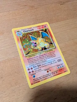 Pokemon Charizard Base Set Holo Rare Stage 2 120 HP Card 4/102 English - Image 3