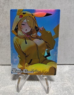 Cynthia Trading Card Waifu Goddess Story Anime Girl holo Karte Manga Full Art - Image 1