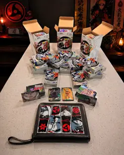 Naruto English Kayou Trading Cards. Series 1, 2 & 3 W/ Naruto Card Binder. - Image 1