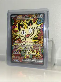Meowth EX SIR Full Art Holo Rare Pokemon TCG Card 121/088 Perfect Order - Image 2