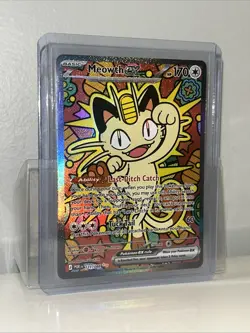 Meowth EX SIR Full Art Holo Rare Pokemon TCG Card 121/088 Perfect Order - Image 3