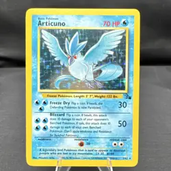 Pokemon TCG Articuno 2/62 Unlimited Fossil Holo Foil Card Near Mint Condition - Image 1