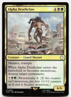 Alpha Deathclaw 91 Rare Universes Beyond: Fallout Magic: The Gathering Near Mint - Image 1