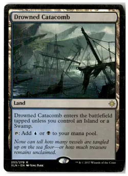 MTG Drowned Catacomb - Ixalan Moderately Played English - Image 1