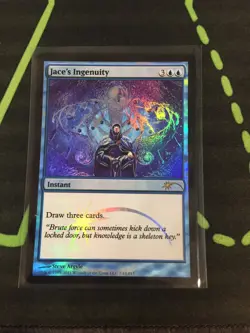 MTG Magic The Gathering Jace’s Ingenuity Foil Promo Blue Instant Commander - Image 1