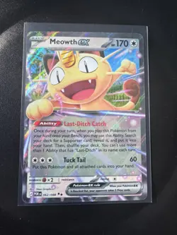 Pokemon TCG Meowth EX 062/088 Double Rare Perfect Order Near Mint - Image 1
