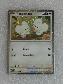 Pokemon Paldea Evolved Cosmos Holo Tandemaus **Looking At Swirl** *Free Ship* NM - Image 1