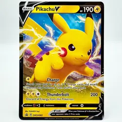 2021 Pokemon TCG Sword and Shield Promo #SWSH061 Ultra Rare Holo - Pikachu V - Image 1