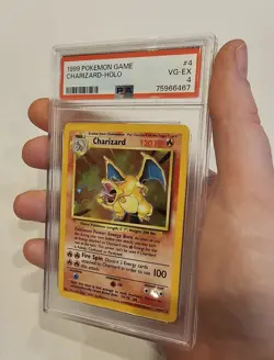 Charizard 4/102 Base Set Holo Rare Pokemon PSA 4 - Image 1