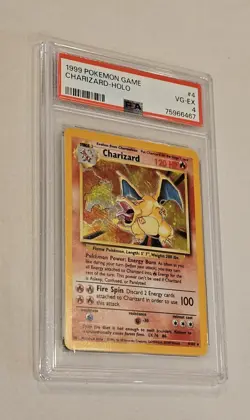 Charizard 4/102 Base Set Holo Rare Pokemon PSA 4 - Image 4