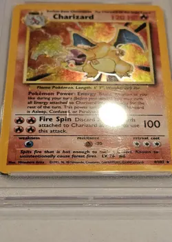 Charizard 4/102 Base Set Holo Rare Pokemon PSA 4 - Image 5