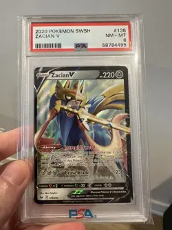 Pokemon Zacian V 138/202 Sword & Shield Base Set Holo - PSA 8 - Image 1
