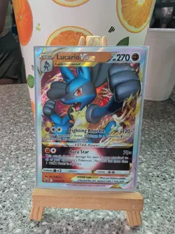 Lucario VSTAR (Full Art) SWSH214 Black Star HOLO Promo Near Mint Pokemon TCG NM - Image 1