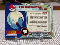 1999 Topps Pokemon #12 Butterfree (TV Animation Series 1) 2nd Prt Black Logo NM - Image 2