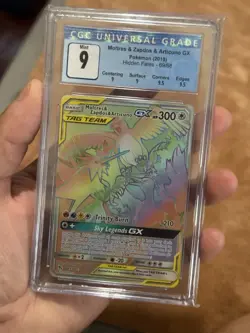 CGC 9 Moltres & Zapdos & Articuno GX (Secret) 69/68 Hidden Fates Holo - Image 1