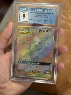 CGC 9 Moltres & Zapdos & Articuno GX (Secret) 69/68 Hidden Fates Holo - Image 2