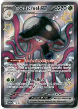 Toedscruel ex, Pokemon SV: Paldean Fates Shiny Ultra Rare, 213/091 NM - Image 1