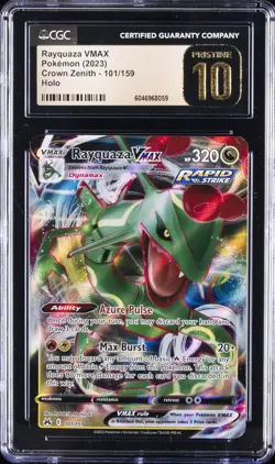 2023 POKEMON CROWN ZENITH - HOLO #101/159 RAYQUAZA VMAX CGC 10 PERFECT - Image 1