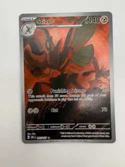 Pokemon Scizor 205/197 SV03 Obsidian Flames Illustration Rare - Image 1