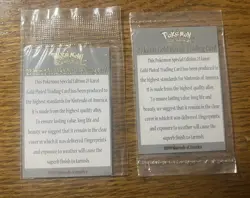 (2) Pokemon 23 Karat Gold Plated COA Only Certificates Sealed Pikachu & Mewtwo - Image 2