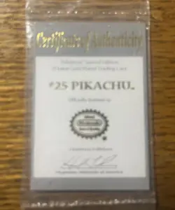 (2) Pokemon 23 Karat Gold Plated COA Only Certificates Sealed Pikachu & Mewtwo - Image 4