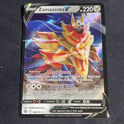 Pokemon TCG Sword & Shield: Brilliant Stars Zamazenta V 105/172 Ultra Rare NM - Image 1