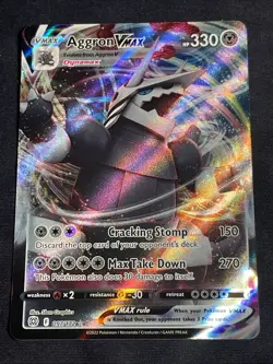 Pokemon Aggron VMax 097/172 Brilliant Stars Ultra Rare Holo NM - Image 1