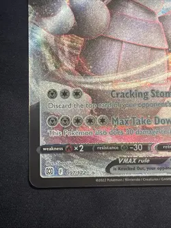 Pokemon Aggron VMax 097/172 Brilliant Stars Ultra Rare Holo NM - Image 5