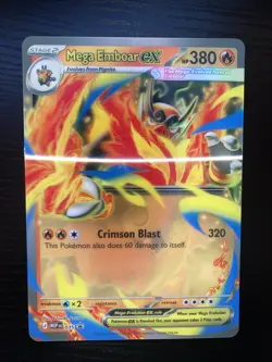 Mega Emboar ex 035 Jumbo Ascended Heroes Box Lenticular Holo Promo Pokemon NM - Image 2