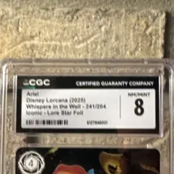 Disney Lorcana Ariel - Ethereal Voice 241/204 Iconic Lore Star Foil CGC 8 2025 - Image 5