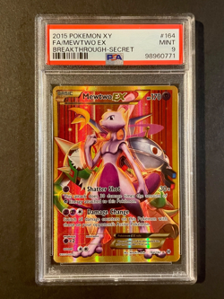 PSA 9 Pokemon Mewtwo EX 164/162 XY Breakthrough Full Art Secret Rare - Image 1