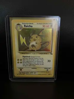 Raichu - 14/62 - Holo Rare - Unlimited Edition Fossil Pokemon - Image 1