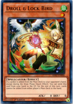 Droll & Lock Bird ALT ART - RA02-EN006 - Ultra Rare - 1st Edition Yugioh - Image 1