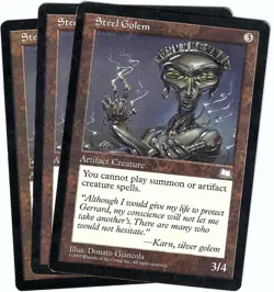 (3X) Steel Golem Weatherlight Uncommon - MTG Magic the Gathering Card - Image 1