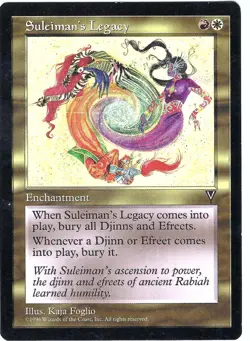 MTG Magic the Gathering Card - 3X Suleiman's Legacy - Visions - Rare X3 - Image 4