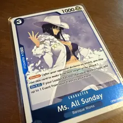One Piece Card Game Pre Errata Ms. All Sunday OP01-079 Romance Dawn Near Mint - Image 5