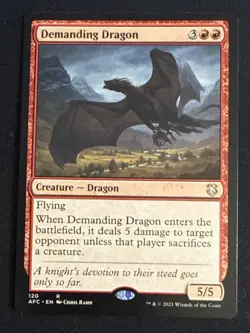 1x Demanding Dragon (120) Commander: Adventures in the Forgotten Realms LP MTG - Image 1