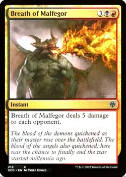 X 1 Breath of Malfegor NM-M Commander 218 MTG Magic The Gathering - Image 1