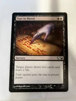 Sign in Blood - M11 - Magic the Gathering MTG Nice! - Image 1
